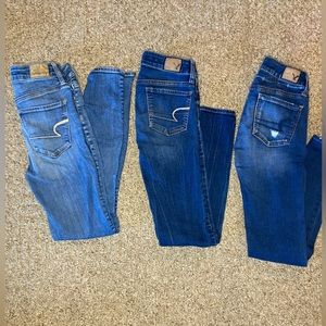Lot of 3 - American Eagle Jeggings - Size 00R - 23W